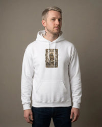 The Magician Tarot Card Hoodie - Cozy Fleece Pullover - Unisex White