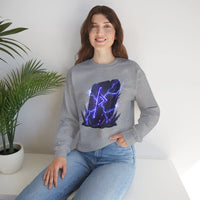 Thurisaz Thorn Rune Graphic Sweatshirt - Heavy Blend Crewneck Fleece - Unisex White