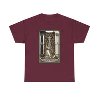 The High Priestess Tarot Card T-Shirt - Heavy Cotton Classic Fit Tee - Unisex White
