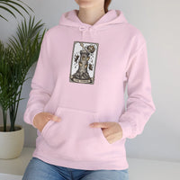 The Tower Tarot Card Hoodie - Heavy Blend Fleece Pullover - Unisex White