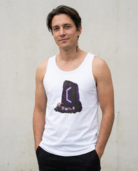 Perthro Rune Divination Tank Top - Lightweight Cotton Retail Fit - Unisex White