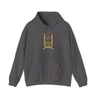 Justice Tarot Card Hoodie - Heavyweight Cotton Blend Pullover - Unisex White