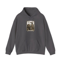 Strength Tarot Card Graphic Hoodie - Heavy Blend Fleece Pullover - Unisex White