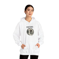 Perthro Rune Lot Cup Hoodie - Heavy Blend Fleece Pullover - Unisex White