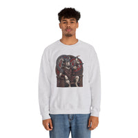 Viking Berserker Dogs Graphic Sweatshirt - Medium Weight Cotton Poly Crewneck - Unisex White