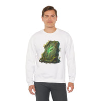 Fehu Wealth Rune Sweatshirt - Heavy Blend Fleece Crewneck - Unisex White
