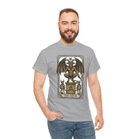 The Devil Tarot Card Graphic T-Shirt - Heavy Cotton Classic Fit Tee - Unisex White