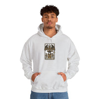The Devil Tarot Card Graphic Hoodie - Heavy Blend Cotton-Poly Fleece - Unisex White