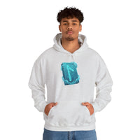 Laguz Water Rune Graphic Hoodie - Soft Fleece Blend Pullover - Unisex White