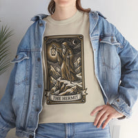The Hermit Tarot T-Shirt - Medium Weight Cotton Classic Tee - Unisex White