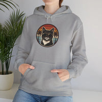 Cool Cat Aviators Sunset Hoodie - Classic Fit Fleece Pullover - Unisex White