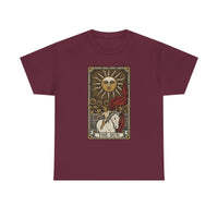 Tarot The Sun Card T-Shirt - Medium Weight 100% Cotton Tee - Unisex White