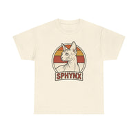 Sphynx Retro 70s Sunset Graphic T-Shirt - Heavy Cotton Classic Fit Tee - Unisex Off White