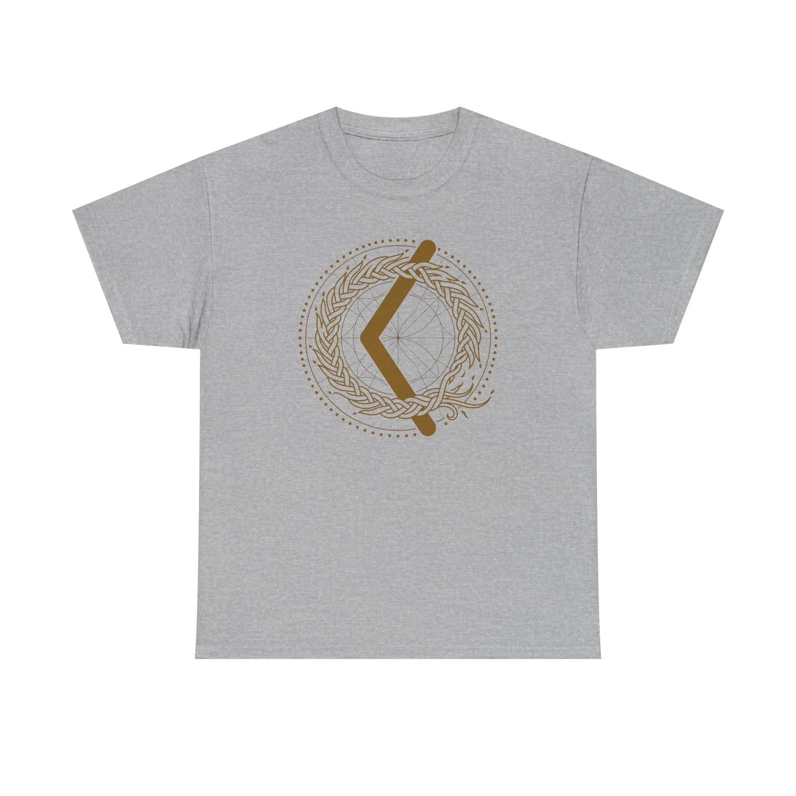 Kenaz Rune Creative Fire T-Shirt - Heavyweight Cotton Tee - Unisex White