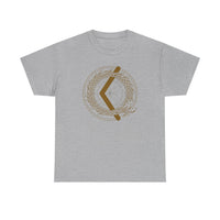 Kenaz Rune Creative Fire T-Shirt - Heavyweight Cotton Tee - Unisex White