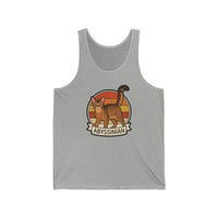 Abyssinian Retro 70s Sunset Tank Top - Soft Combed Cotton Retail Fit - Unisex White