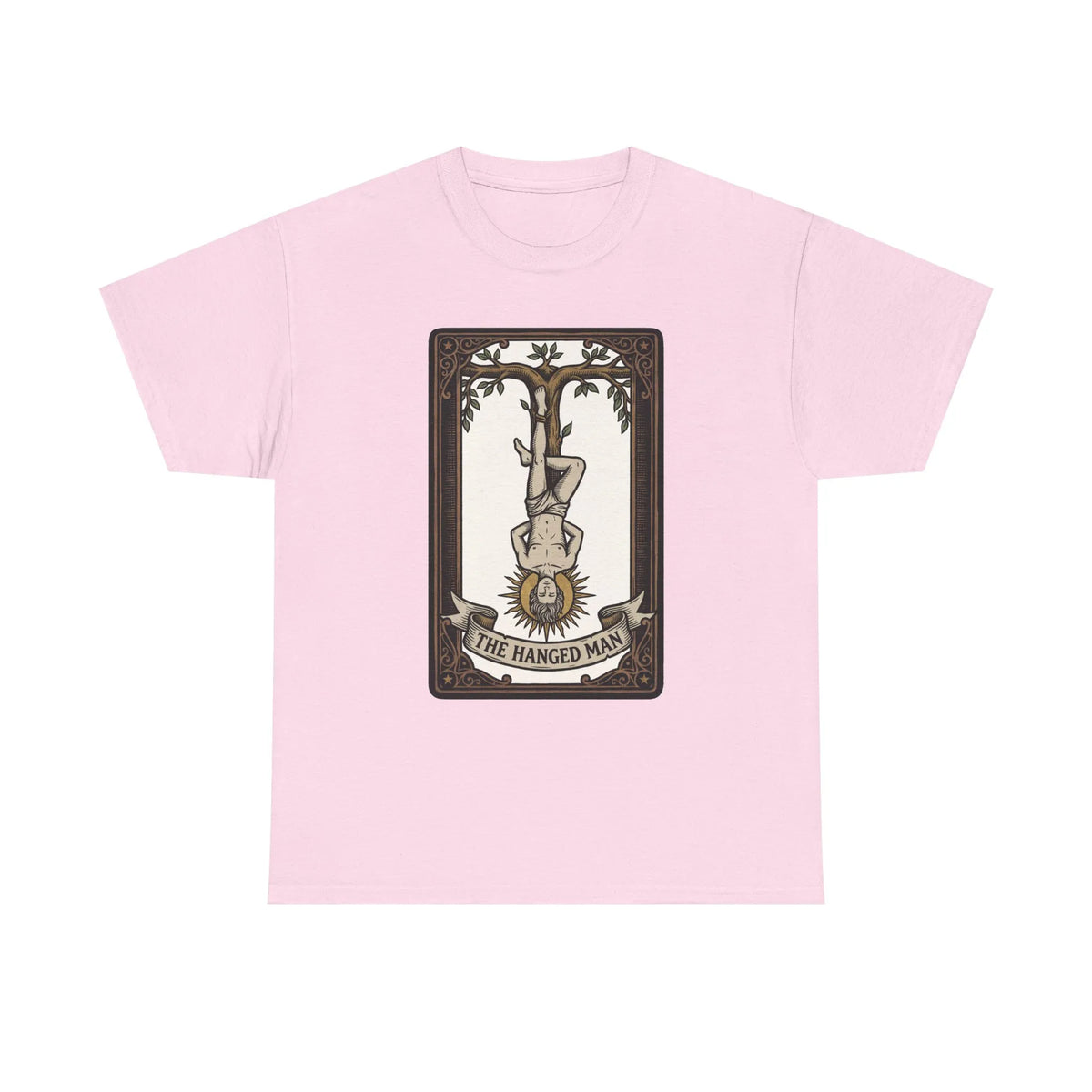The Hanged Man Tarot Card T-Shirt - Heavy Cotton Classic Fit Tee - Unisex White