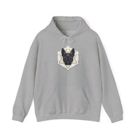 Third Eye Sacred Geometry Spirit Dogs Hoodie - Heavy Blend Fleece Pullover - Unisex White
