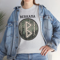 Berkana Rune Earth Mother Graphic T-Shirt - Heavy Cotton Classic Fit Tee - Unisex White