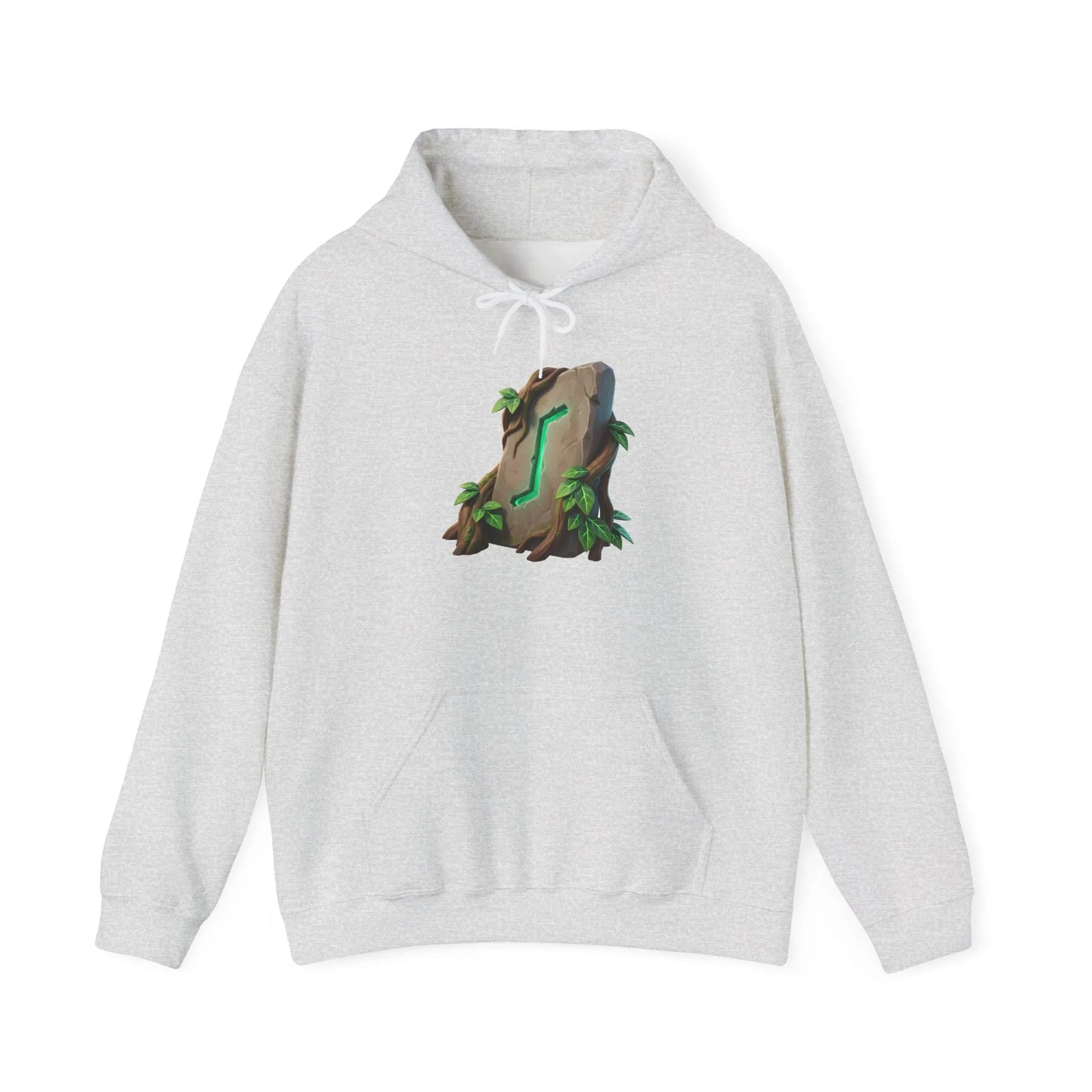 Eihwaz Rune Yggdrasil Tree Hoodie - Cozy Fleece Cotton Blend Pullover - Unisex White S-5XL