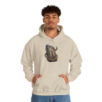 Uruz Runic Symbol Hoodie - Heavy Blend Fleece Pullover - Unisex Off White