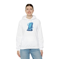 Isa Rune Ice Hoodie - Heavy Blend Cotton Blend Pullover - Unisex White