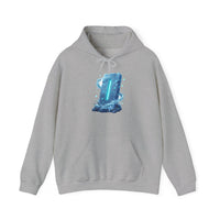 Isa Rune Ice Hoodie - Heavy Blend Cotton Blend Pullover - Unisex White
