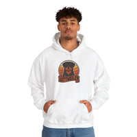 Rottweiler Retro 70s Sunset Hoodie - Soft Blend Classic Fit Pullover - Unisex White