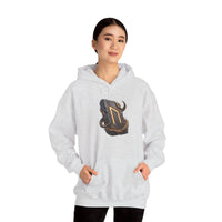 Uruz Runic Symbol Hoodie - Heavy Blend Fleece Pullover - Unisex Off White