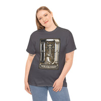 The High Priestess Tarot Card T-Shirt - Heavy Cotton Classic Fit Tee - Unisex White