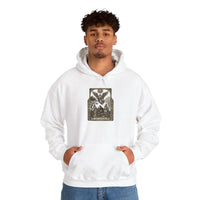 The Lovers Tarot Card Hoodie - Medium-Weight Fleece Pullover - Unisex White