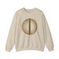 Isa Rune Ice Stillness Sweatshirt - Midweight 50/50 Cotton Poly Fleece - Unisex White