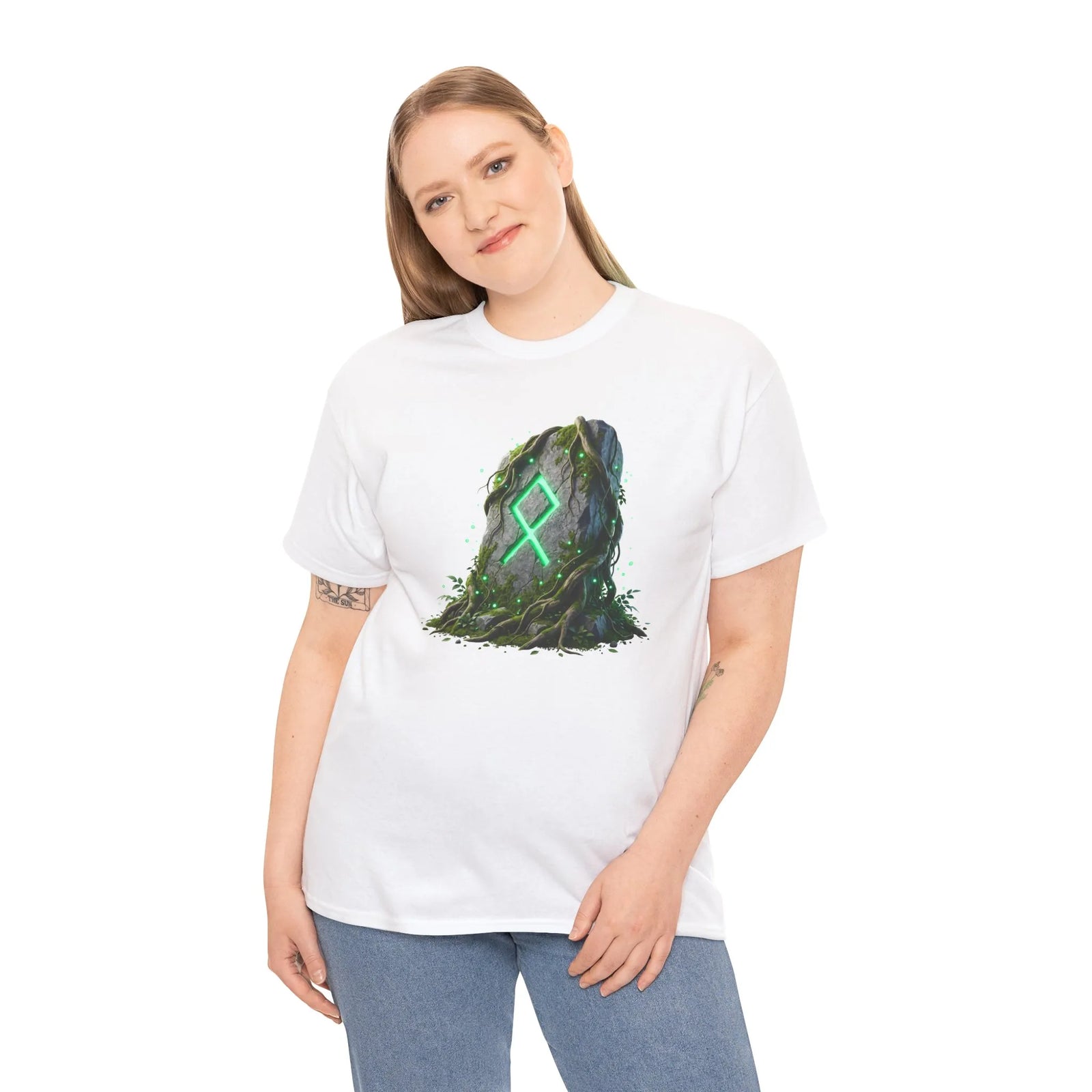 Othala Rune Ancestral Home T-Shirt - Heavy Cotton Classic Fit Tee - Unisex White