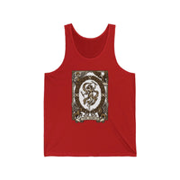 The World Tarot Card Graphic Tank Top - Lightweight Ringspun Cotton Jersey - Unisex Athletic Heather