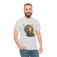 Elhaz Rune Elk Protection T-Shirt - Heavy Cotton Classic Fit Tee - Unisex White