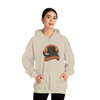 Labrador Retro 70s Sunset Breed Hoodie - Cozy Cotton Blend Pullover - Unisex White
