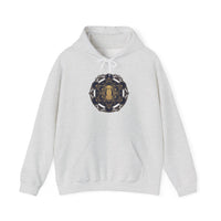 Metatron's Hound Sacred Geometry Hoodie - Heavy Blend Cotton-Poly Fleece Pullover - Unisex White
