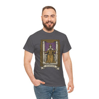 Justice Tarot Card Graphic T-Shirt - Heavy Cotton Classic Fit Tee - Unisex White
