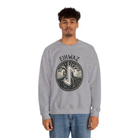 Eihwaz Yew Tree Rune Sweatshirt - Medium-Heavy Fleece Crewneck - Unisex White