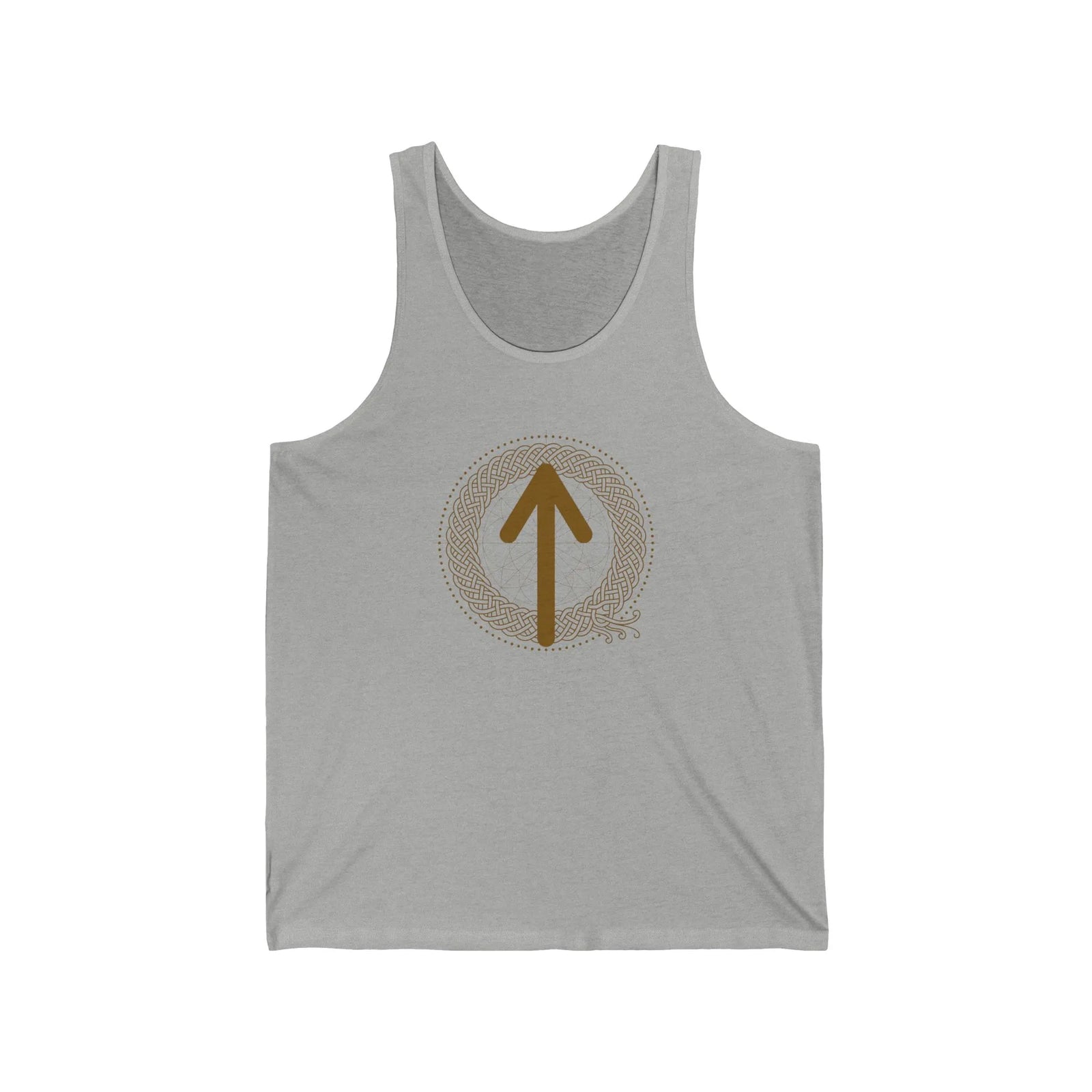 Tiwaz Rune Justice Sovereignty Tank Top - Lightweight Combed Cotton Jersey - Unisex Athletic Heather