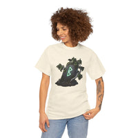 Berkana Rune Birch Tree Graphic T-Shirt - Heavy Cotton Classic Fit Tee - Unisex White
