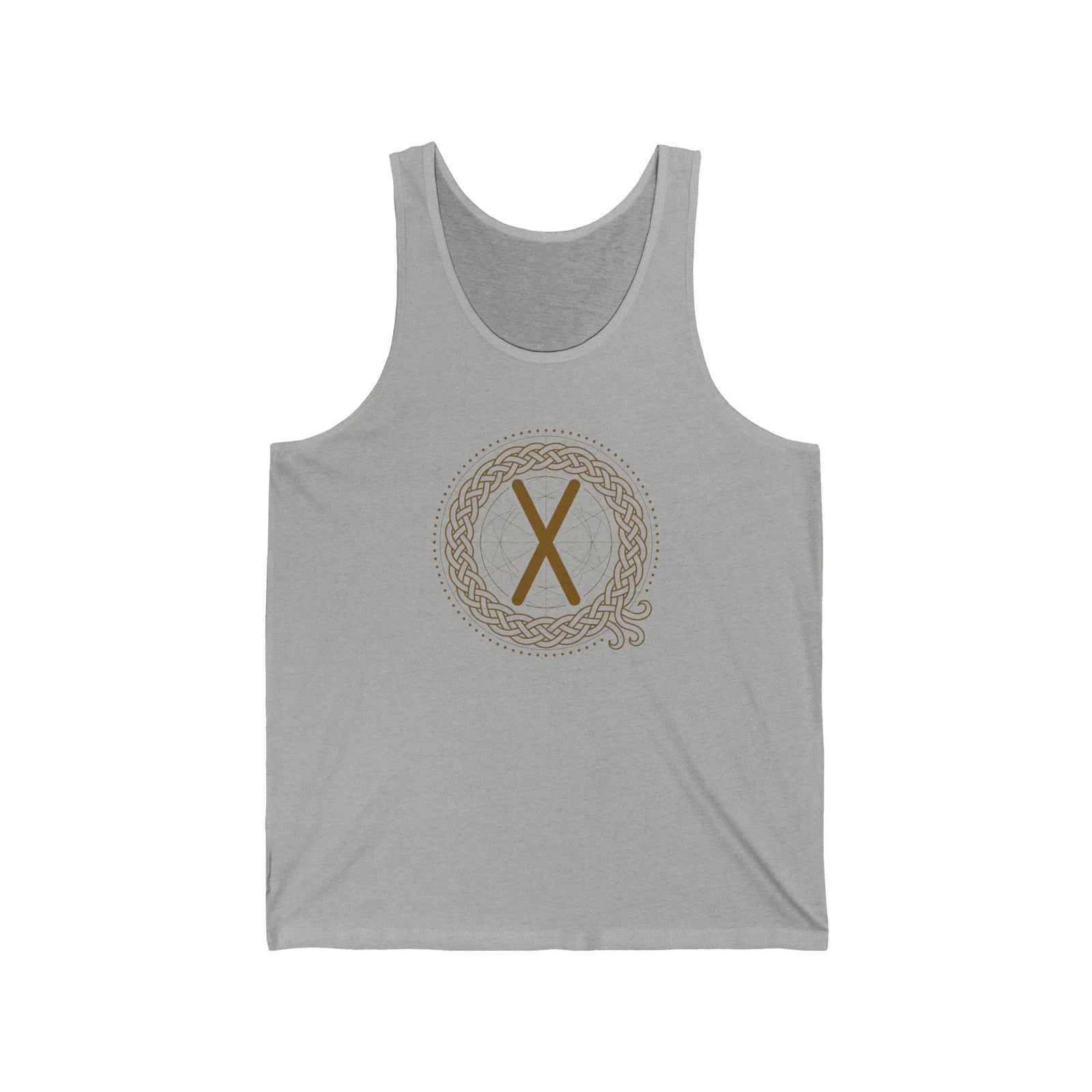 Gebo Rune Celtic Knot Tank Top - Lightweight Cotton Retail Fit - Unisex White