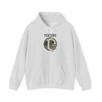 Perthro Rune Lot Cup Hoodie - Heavy Blend Fleece Pullover - Unisex White
