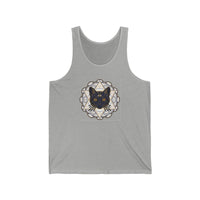 Third Eye Alchemist Cat Graphic Tank Top - Soft Airlume Cotton Jersey - Unisex Athletic Heather