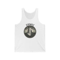 Eihwaz Yggdrasil Rune Tank Top - Lightweight Combed Cotton Jersey - Unisex White