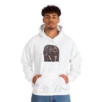 Viking Berserker Dogs Hoodie - Heavy Blend Warm Fleece Pullover - Unisex White