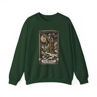 The Hermit Tarot Card Sweatshirt - Heavy Blend Crewneck Fleece - Unisex Off White