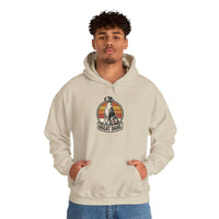 Great Dane Retro 70s Sunset Hoodie - Heavy Blend Fleece Pullover - Unisex White