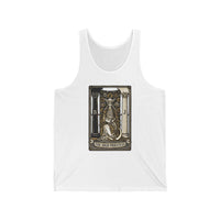High Priestess Tarot Card Tank Top - Lightweight Ring-Spun Cotton Jersey - Unisex White