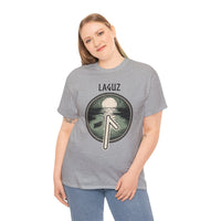 Laguz Rune Water Moon T-Shirt - Heavy Cotton Classic Fit - Unisex White